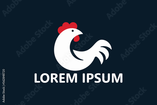 Chicken logo template design vector