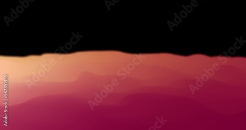 Red gradient wave pattern. Abstract motion landscape. Smooth moving glow field. Soft ocean of particles. 4K seamless loop animation.