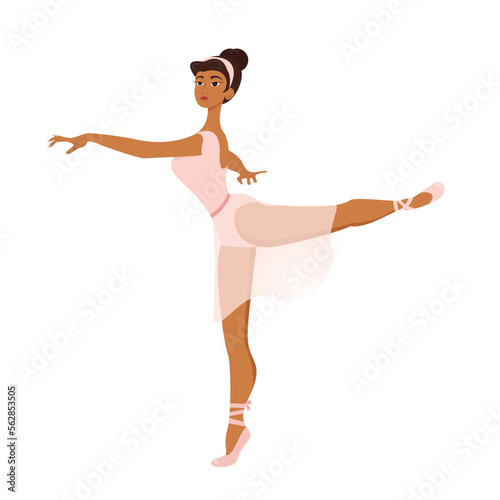 Ballerina in an Arabesque Pose design illustration graphic