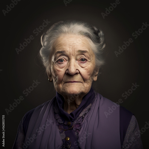 Old Victorian Lady Portrait-Generative AI © simon