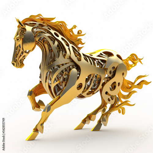 Goldenes Pferd  ki generated