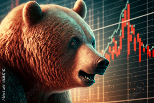 Bear Market Illustration. Generative AI