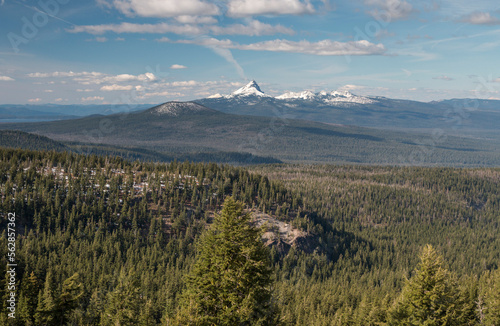 Peak of Mt Thielsen from  Crater Lake National Park, Oregon, US photo