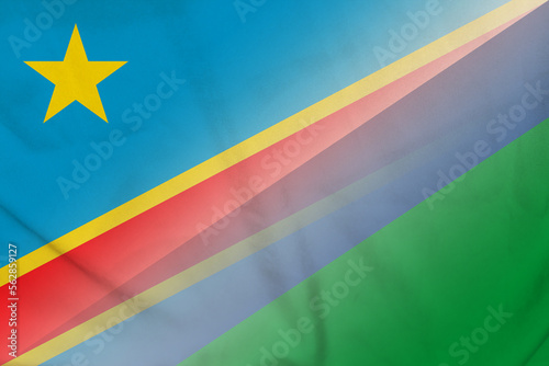 Democratic Republic of the Congo and Lesotho national flag international contract LSO COG