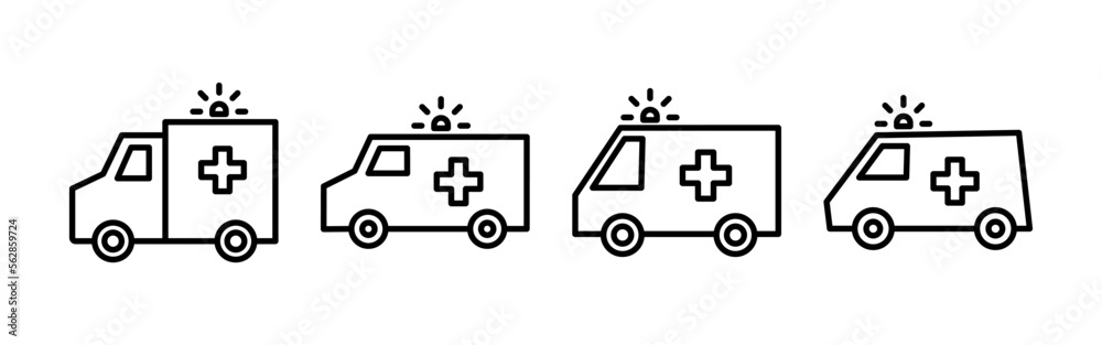 Ambulance icon vector for web and mobile app. ambulance truck sign and symbol. ambulance car Ambulance icon vector for web and mobile app. ambulance truck sign and symbol. ambulance car