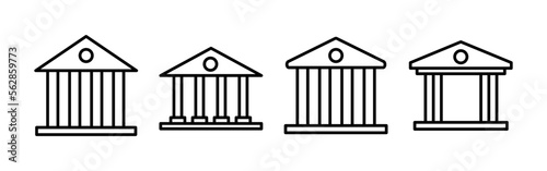 Bank icon vector for web and mobile app. Bank sign and symbol, museum, university