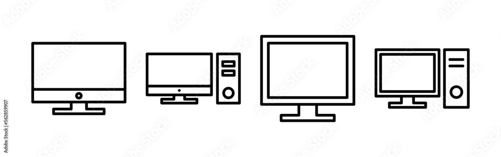 Computer icon vector for web and mobile app. computer monitor sign and symbol Computer icon vector for web and mobile app. computer monitor sign and symbol