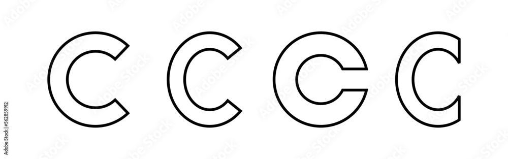 Copyright icon vector for web and mobile app. copyright sign and symbol Copyright icon vector for web and mobile app. copyright sign and symbol