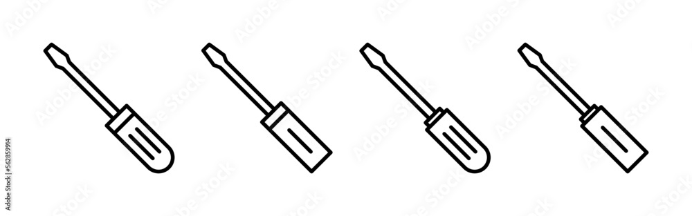 Screwdriver icon vector for web and mobile app. tools sign and symbol Screwdriver icon vector for web and mobile app. tools sign and symbol