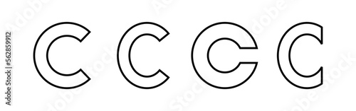 Copyright icon vector for web and mobile app. copyright sign and symbol