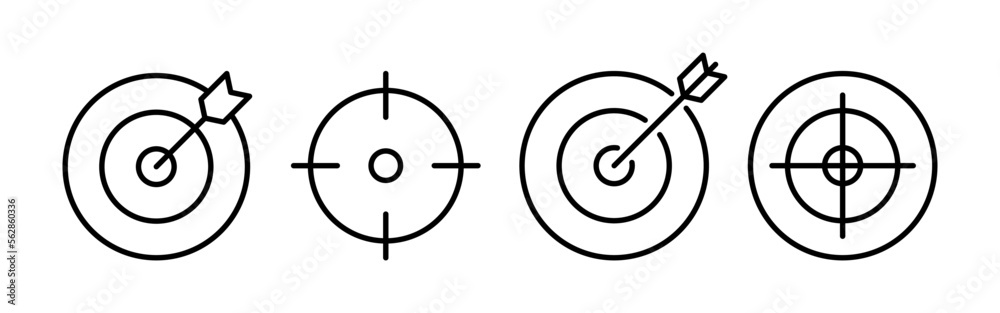 Target icon vector for web and mobile app. goal icon vector. target marketing sign and symbol