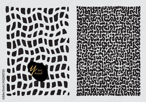 Luxurious minimalistic hand drawn curved line array pattern vector set. For covers, backgrounds, invitations, textile patterns, wrapping paper patterns, templates, banners.