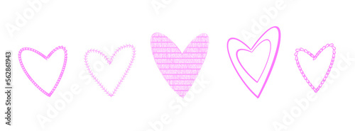 hand drawn heart illustration collection, isolated on white background, valentine, valentines day, love collection 