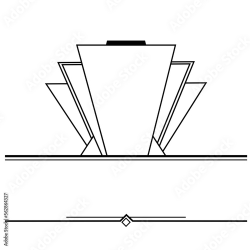 Art Deco Frame border design element