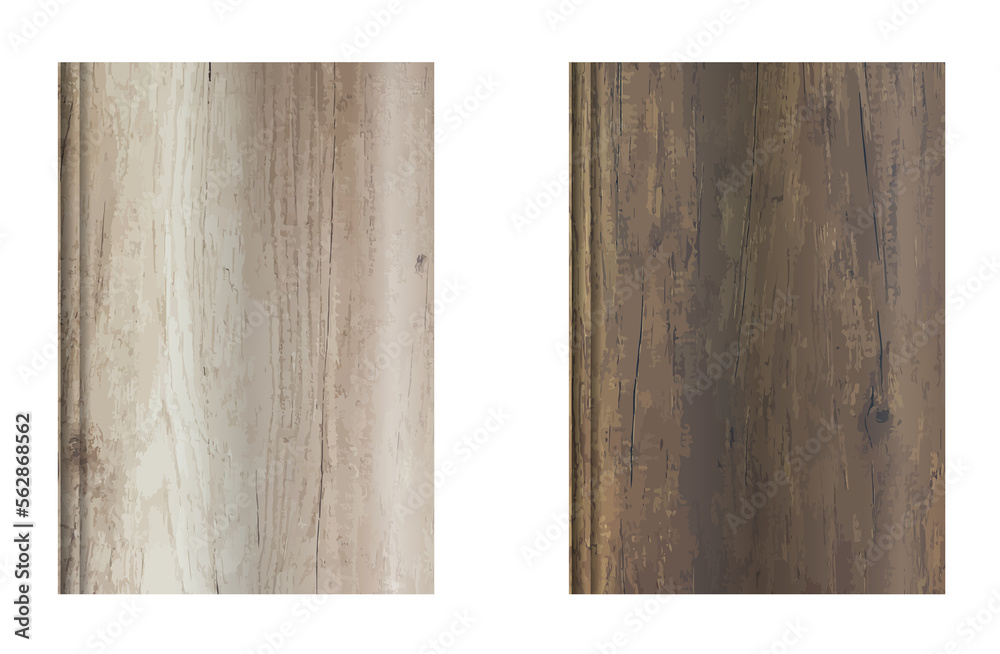 Naklejka premium Note book page cover with wood texture background in A4 size for design