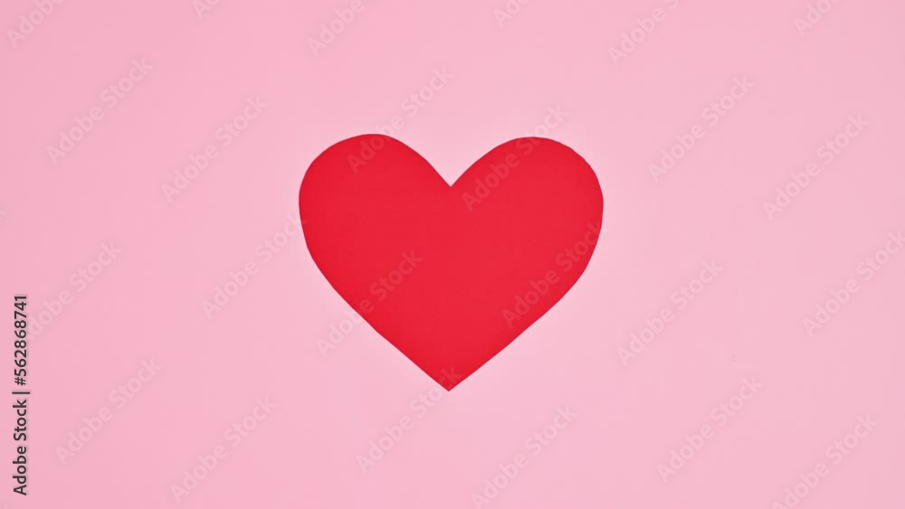 Valentine's day heart fast changing colors. Stop motion. Flat lay Valentine's day heart fast changing colors. Stop motion. Flat lay