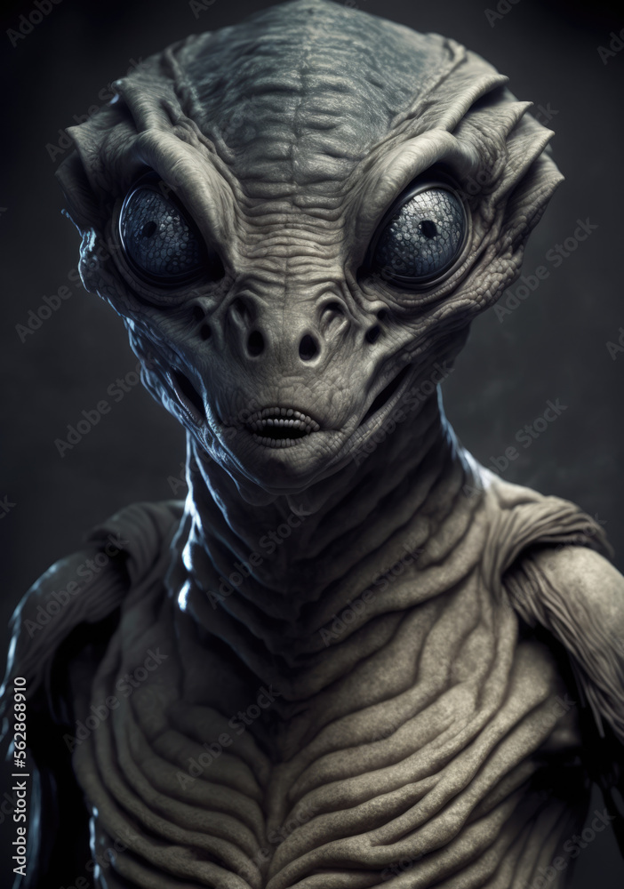 Fototapeta premium Generative AI. Alien Heads No.82