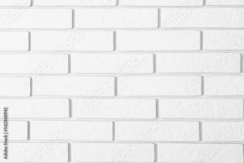 White brick wall as background, closeup