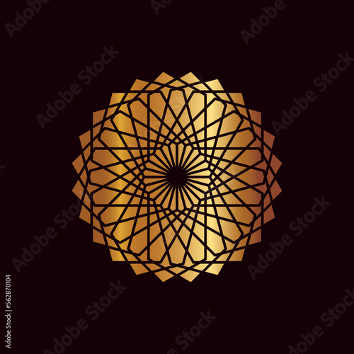 mandala logo element template  suitable for spa  yoga  meditation and spirituality logos with vector eps format.