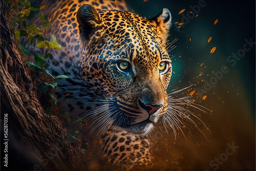 a beautiful jaguar in its natural habitat