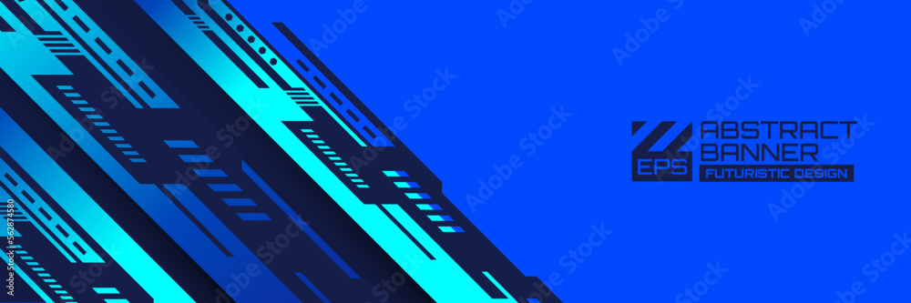Abstract futuristic banner, cyberpunk  background vector with HUD shapes ornament, modern technology retro futurism 