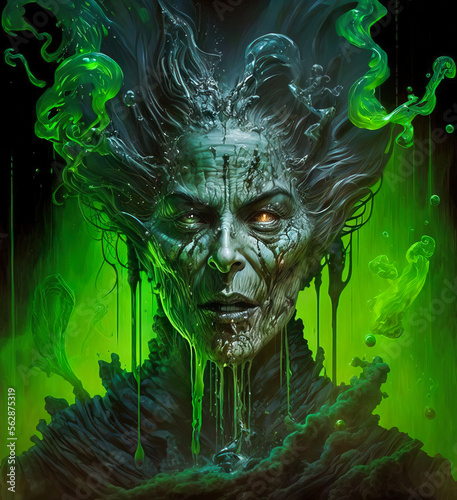 Wicked Witch of The West Melting Into Oblivion - Stylized Illustration