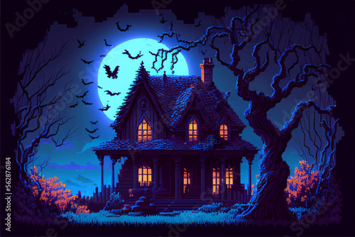 haunted house in the woods