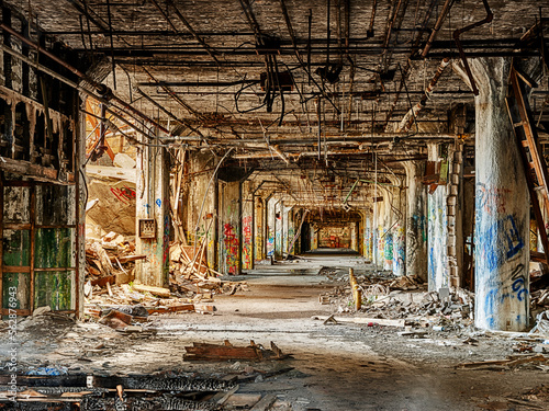 Inside View Of An Empty Factory © searagen