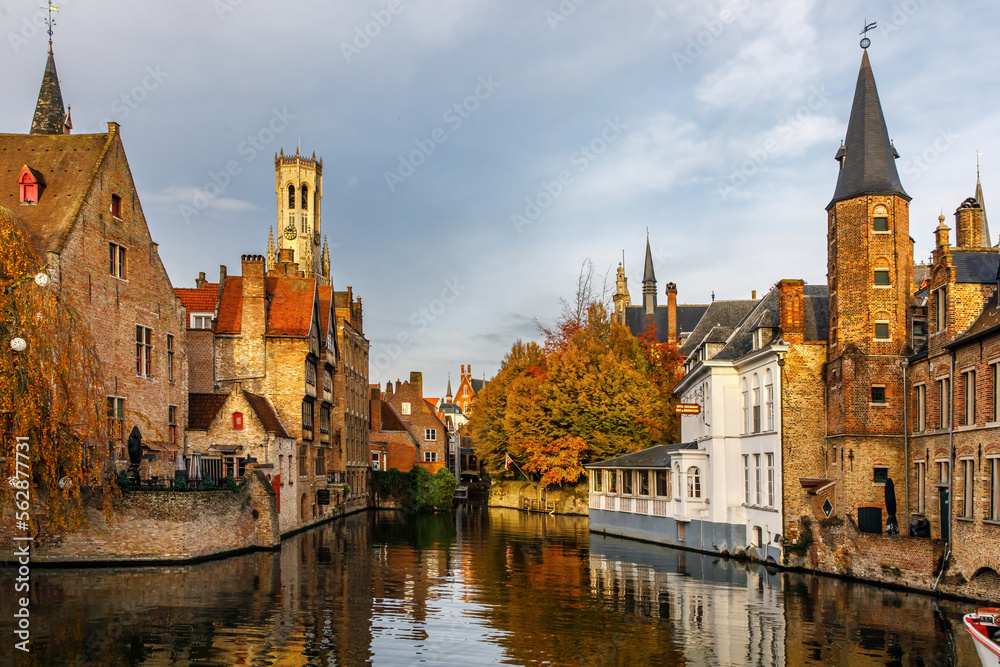 Canals of Brugge old town.