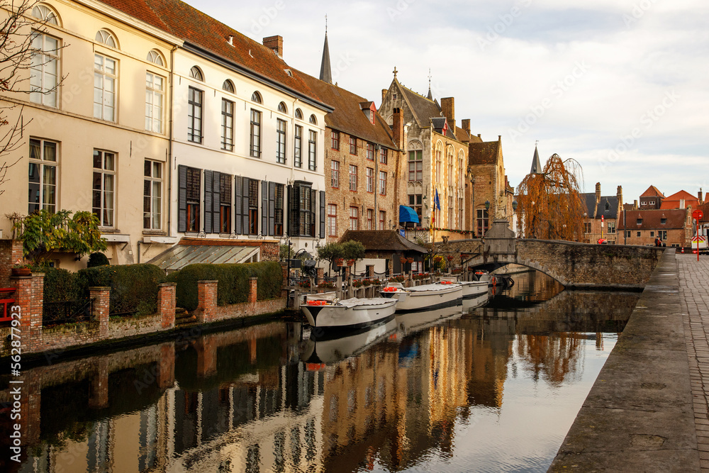Canals of Brugge old town.