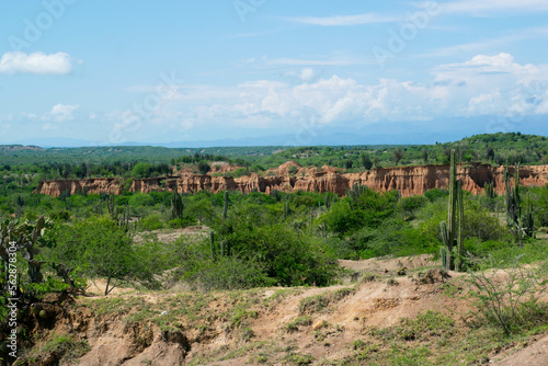 Landscape of the desert of tatacoa Colombia