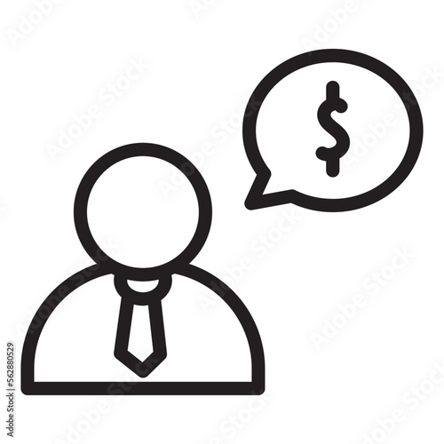financial consultant line icon