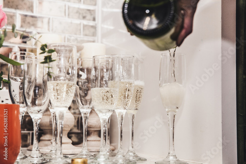 glasses of champagne