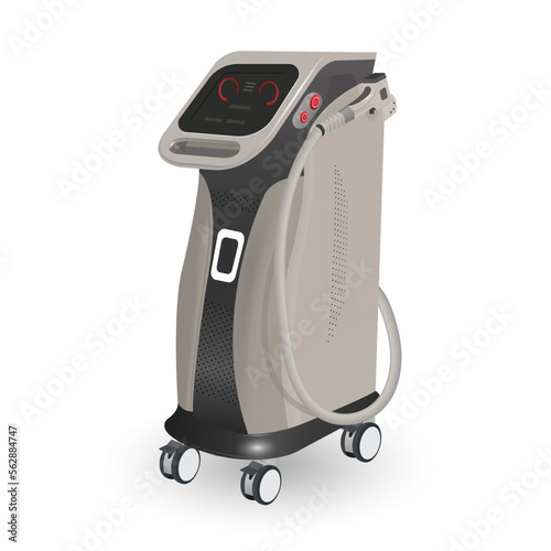Laser machine for hair removal and beauty treatments. Cosmetic laser machine