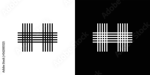 H logo design simple and modern