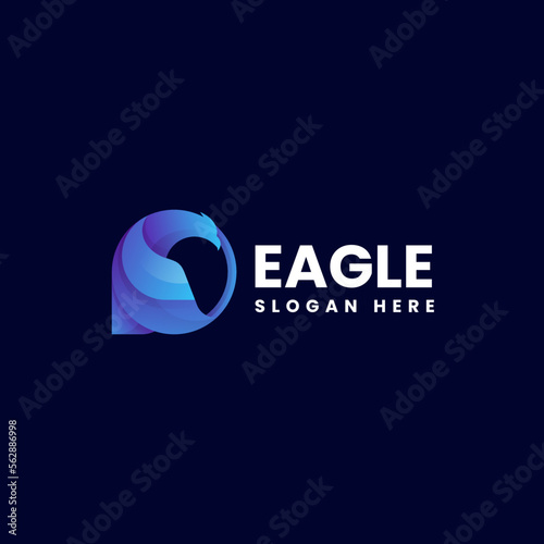 Vector Logo Illustration Eagle Gradient Colorful Style
