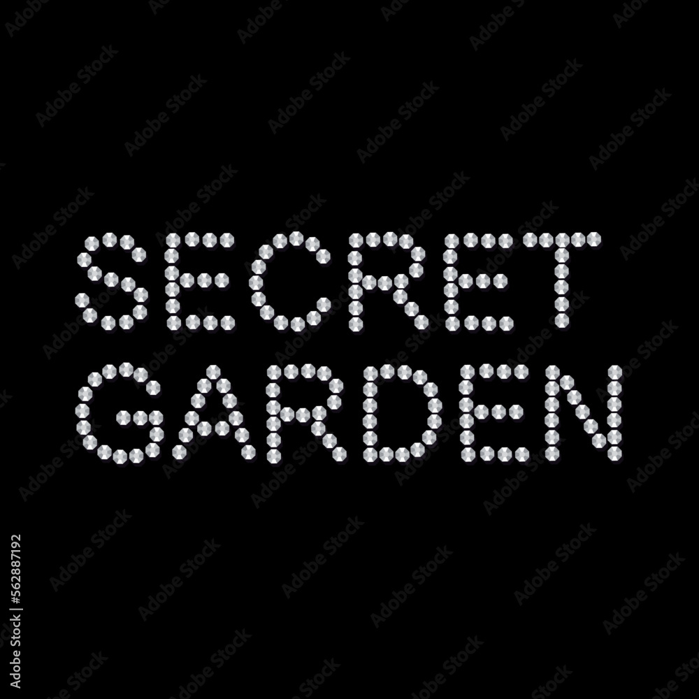Secret Garden slogan text vector illustration design for fashion graphics and t shirt prints