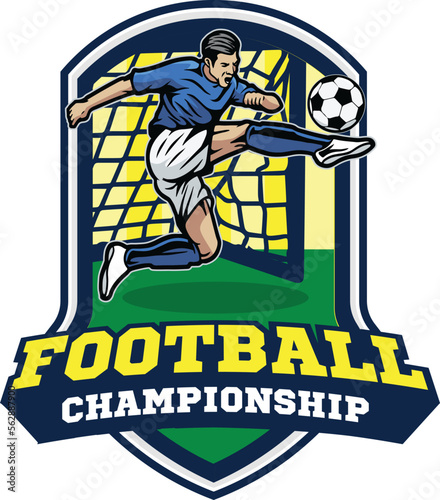 Vector illustration of football design badge