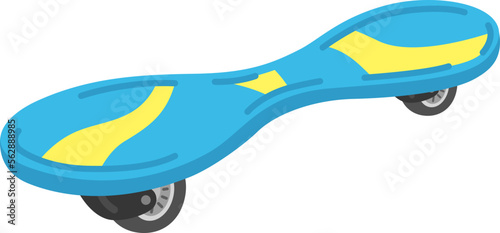 水色のキャスターボードのイラスト