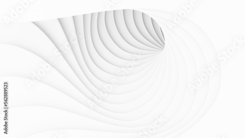 Fototapeta Naklejka Na Ścianę i Meble -  3d illustrations of modern repeat artistic flowing edge surface curve white smooth shade for architect,craft and creative background.3d rendering.