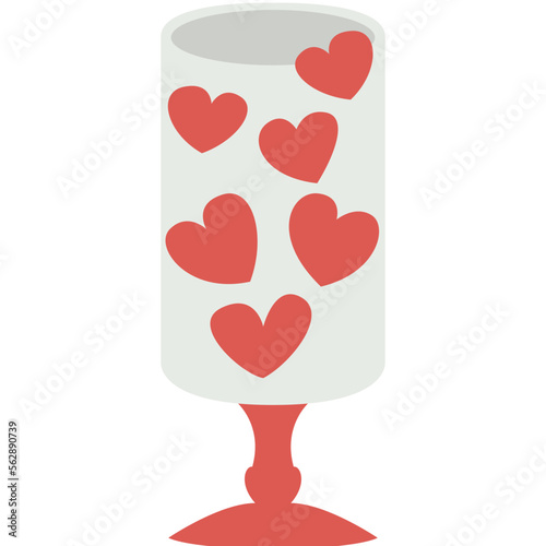 cartoon cute bedside lamp. the light that illuminates love. sweetheart lamp for valentine's day