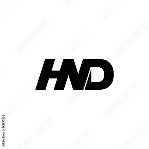 HND letter monogram logo design vector