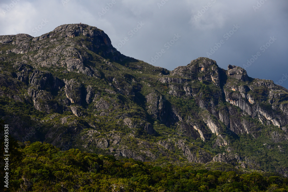 Rugged mountains and lush vegetation in the Caraça Natural Park, Santuário do Caraça, Catas Altas, Minas Gerais state, Brazil