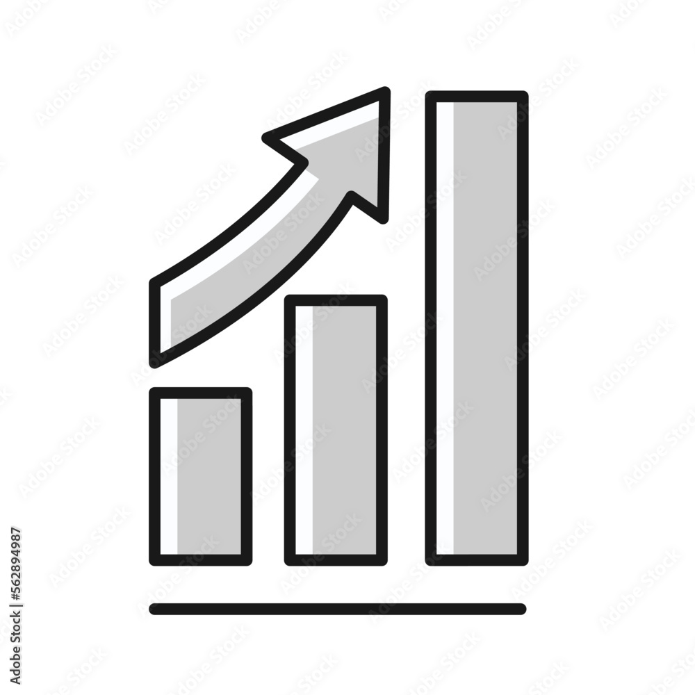 bar price chart diagram financial stock price icon bullish bearish market in minimal mono design