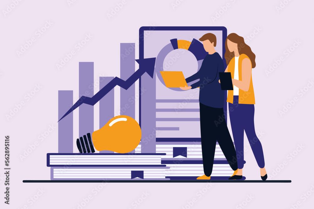 Business Analysis Flat Design Illustration