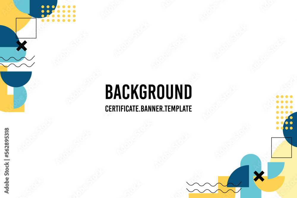 Blue Rectangle Background Template for Certificate Banner wallpaper
