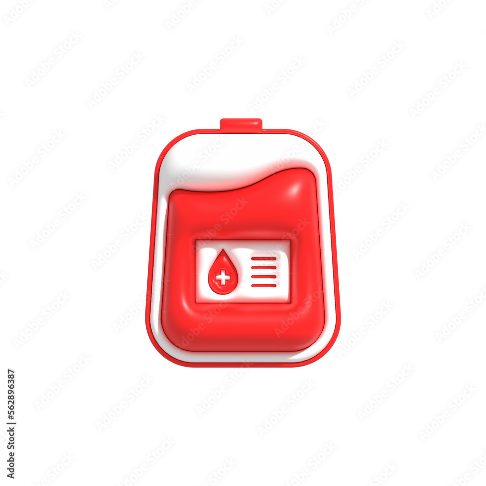 Blood pack 3D symbol, Blood transfusion, Blood bag icon, Blood Donation ...