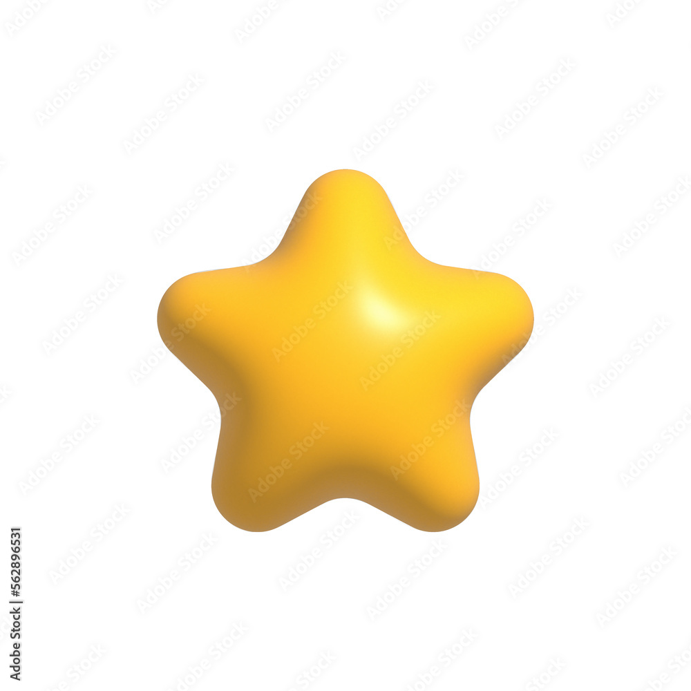 3D Star icon isolated on background, Customer rating feedback concept 3d rendering 3D Star icon isolated on background, Customer rating feedback concept 3d rendering