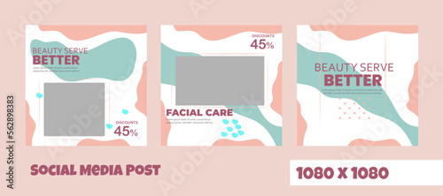 flat design beauty care media post