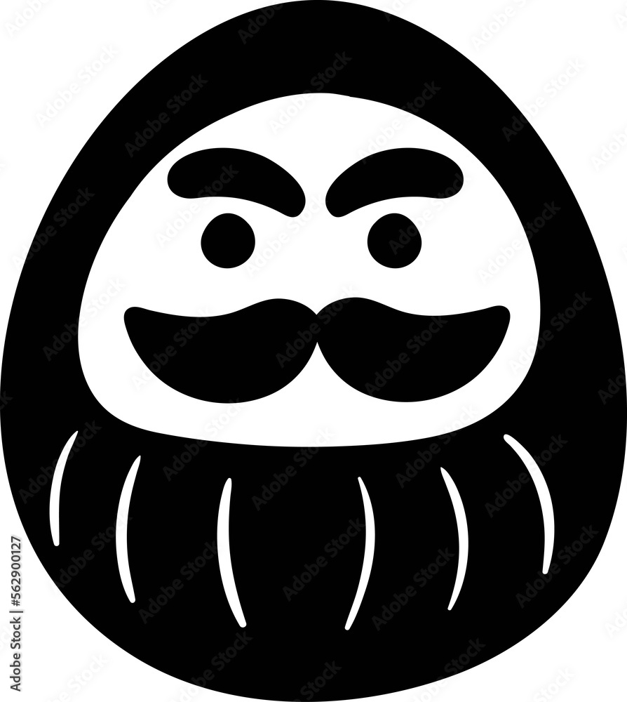 Japanese daruma doll doodle Japanese daruma doll doodle
